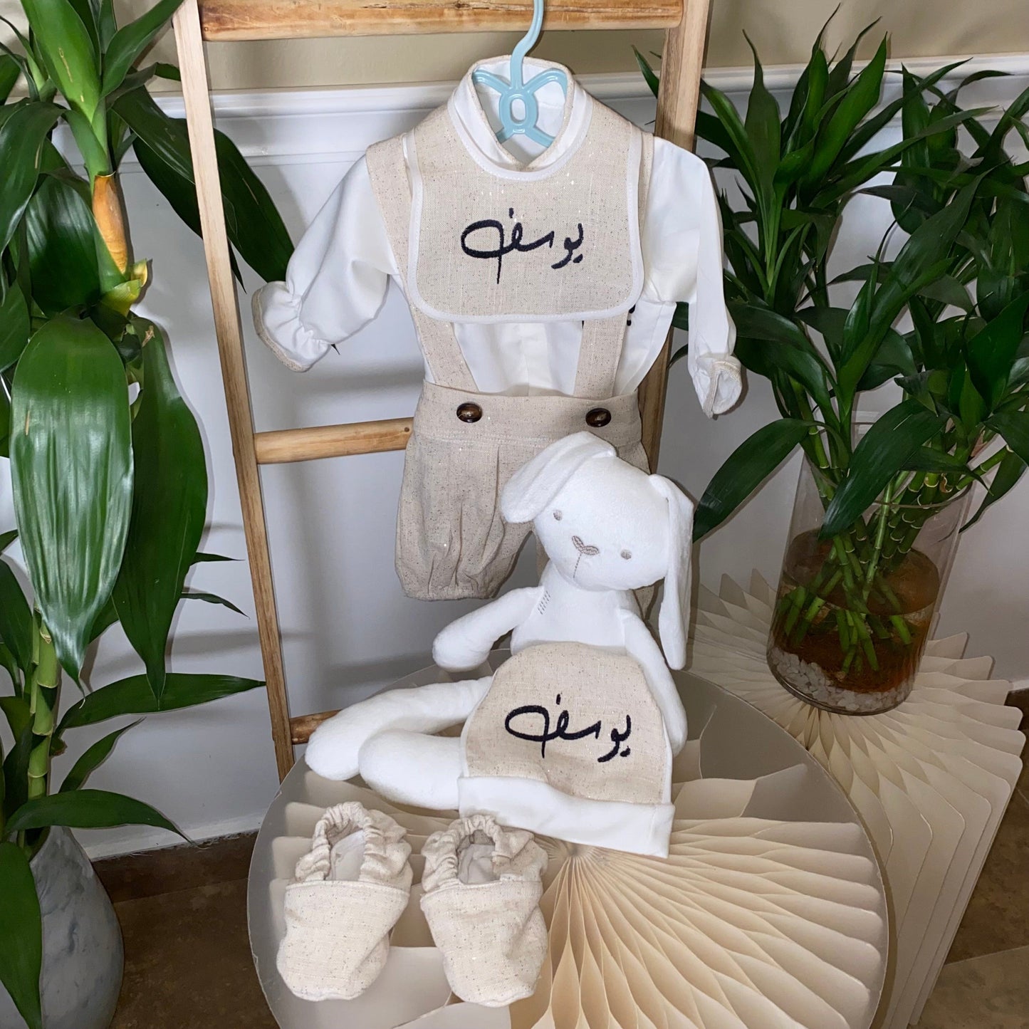 Baby Humod Store طقم رويال مواليد- تطريز