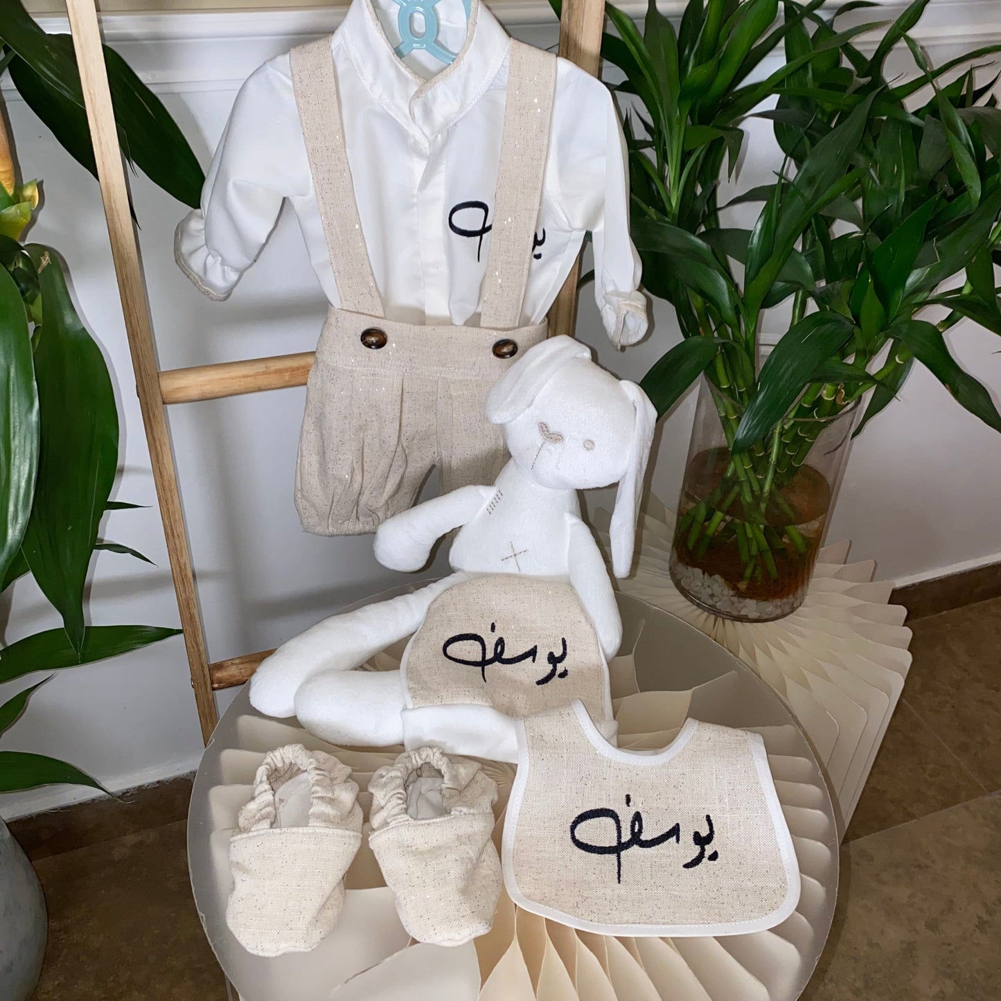 Baby Humod Store طقم رويال مواليد- تطريز