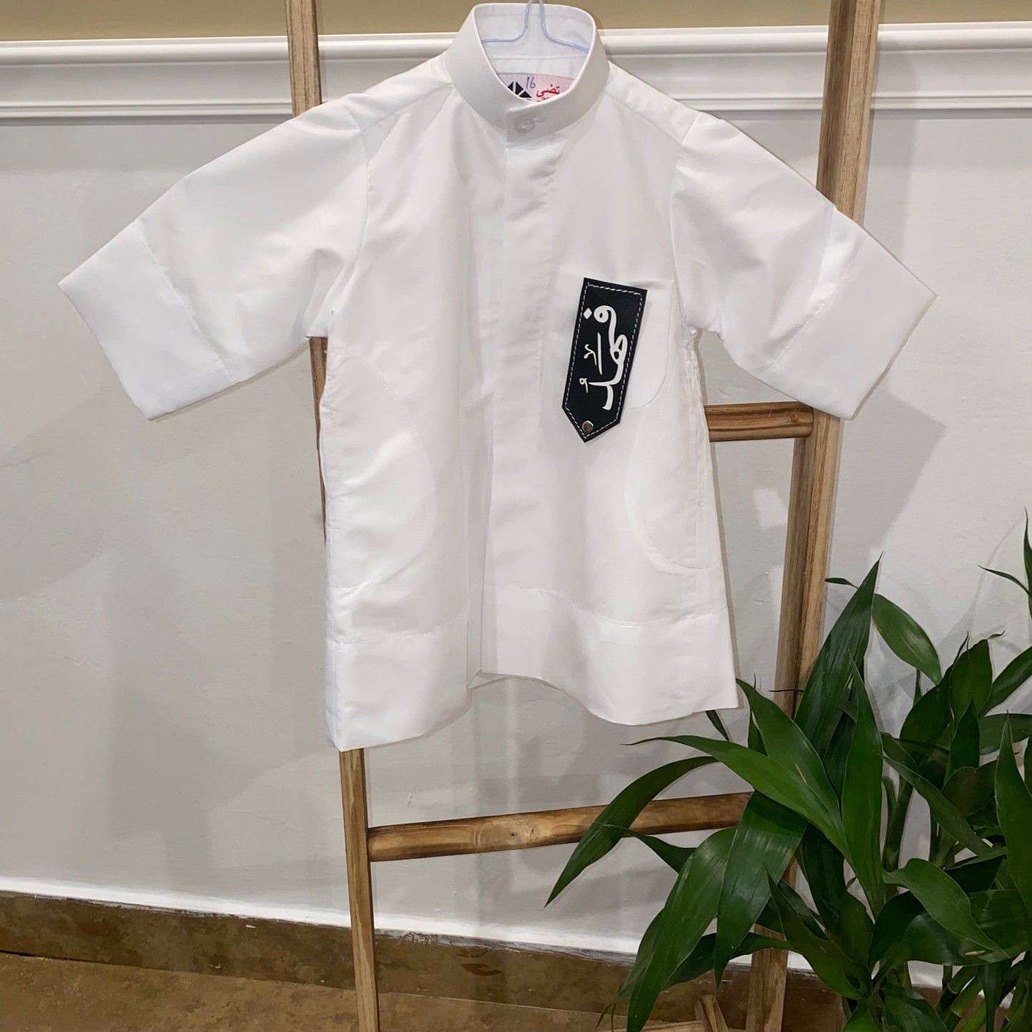 baby humod دشداشة مواليد مع بروش