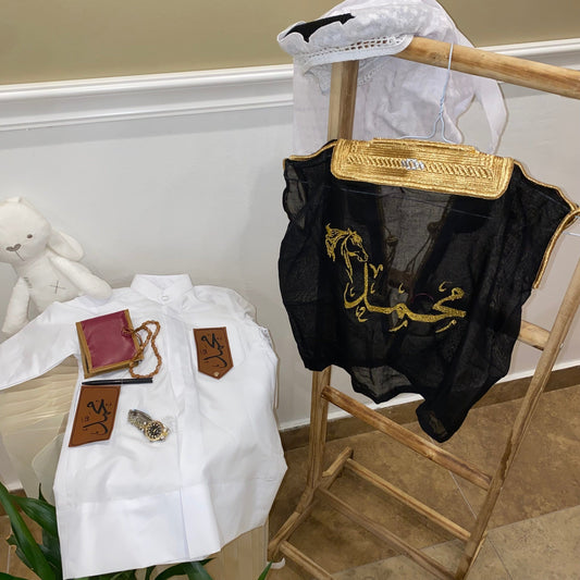 baby humod دشداشة مواليد مع بروش