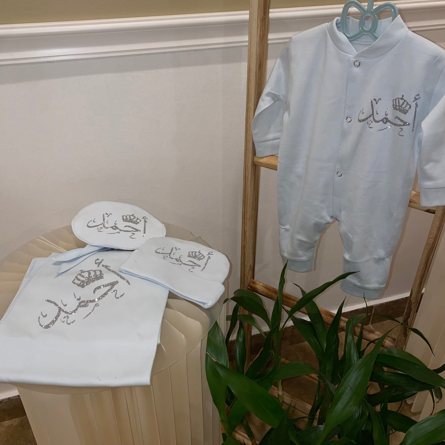baby humod طقم مواليد طباعة - 4 قطع