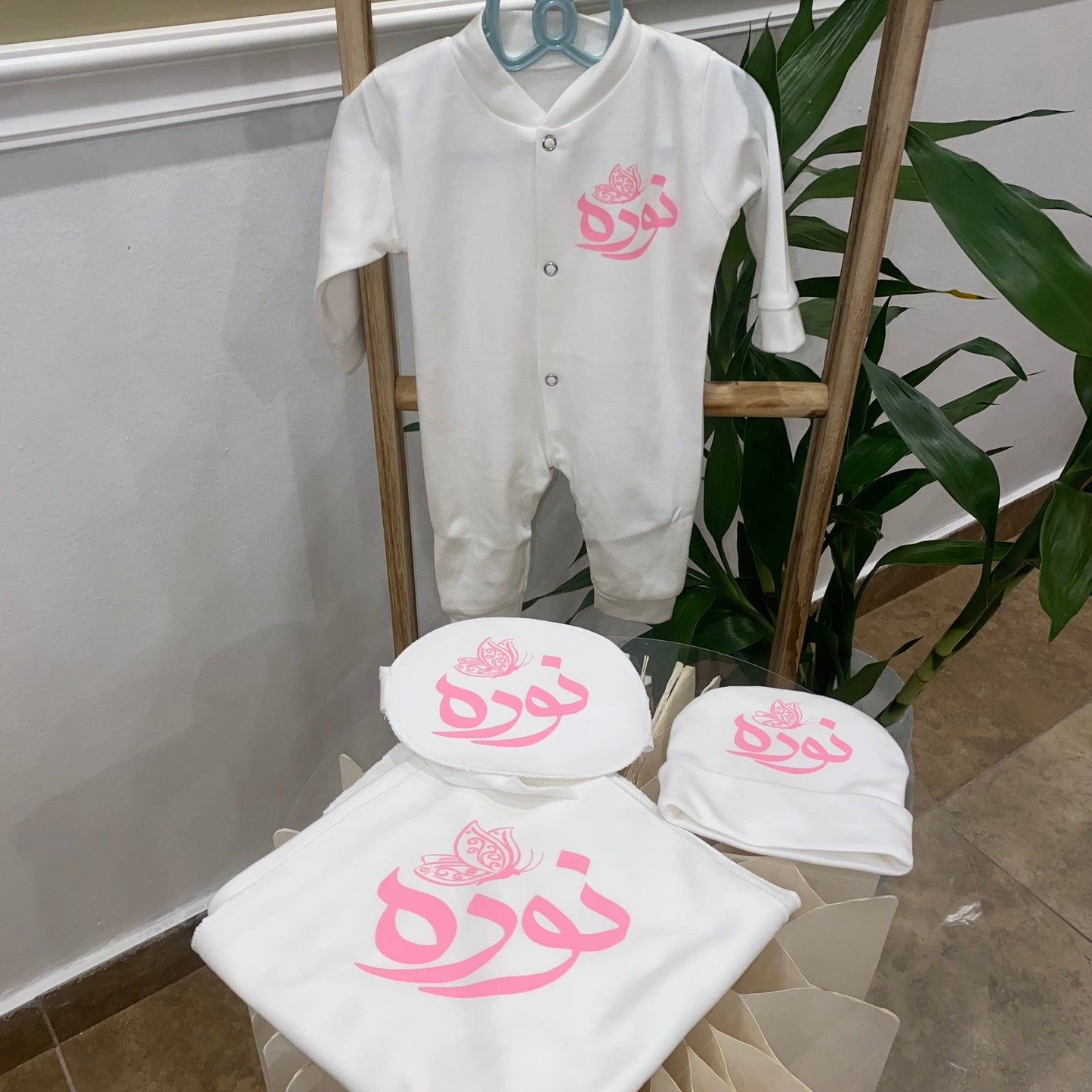 baby humod طقم مواليد طباعة - 4 قطع