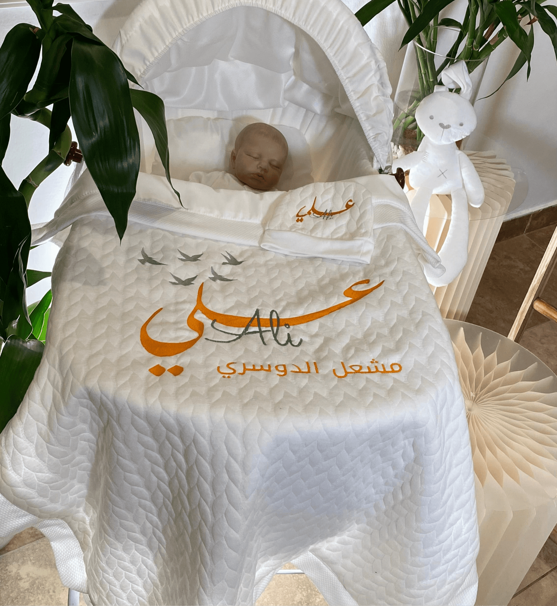 baby humod بطانية استقبال قطن