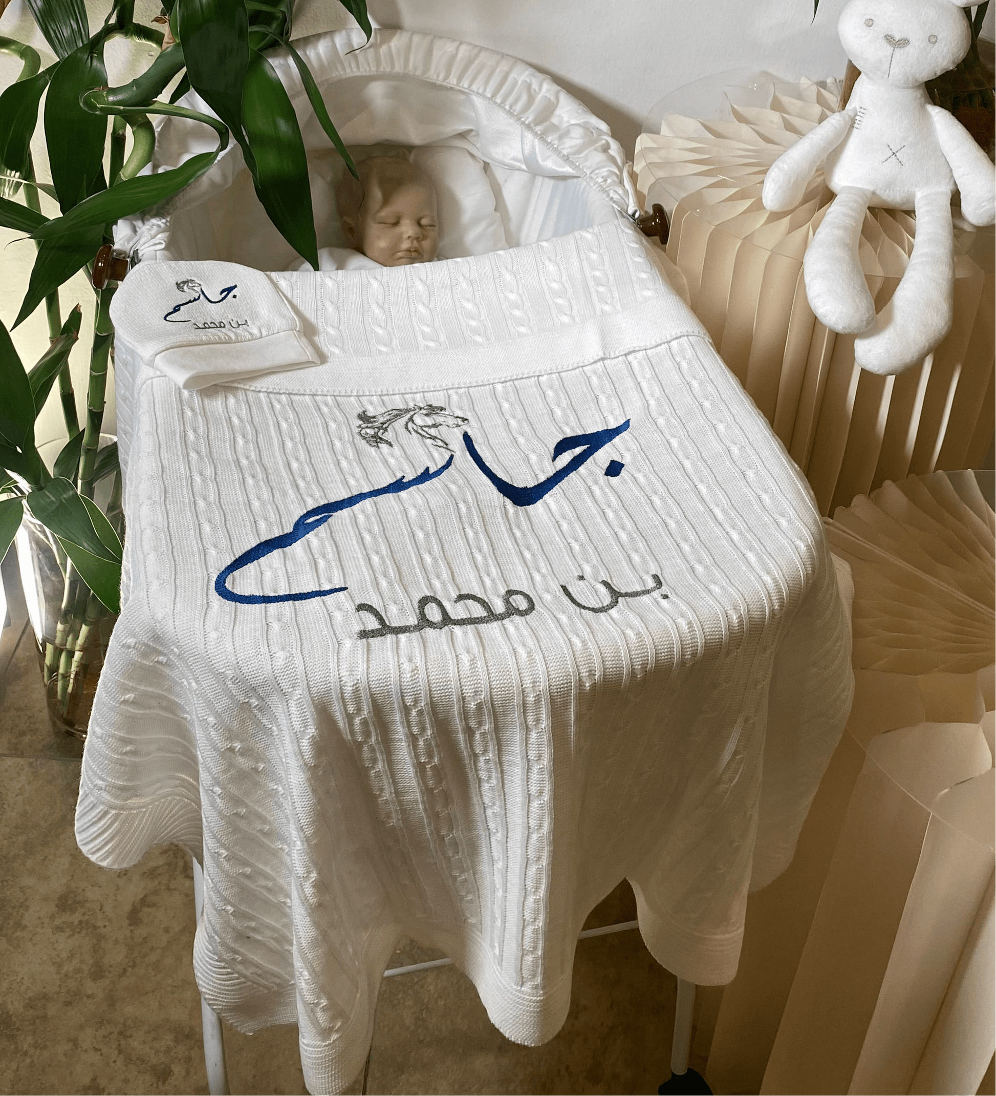 Baby Humod Store بطانية استقبال تريكو