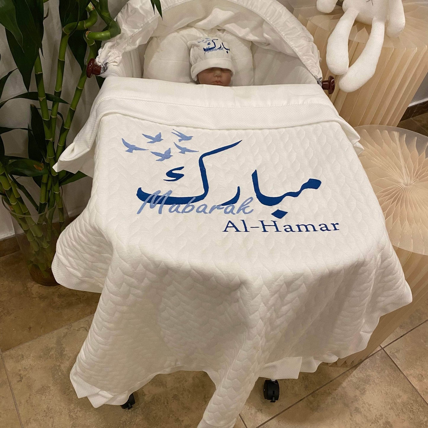 baby humod بطانية استقبال قطن