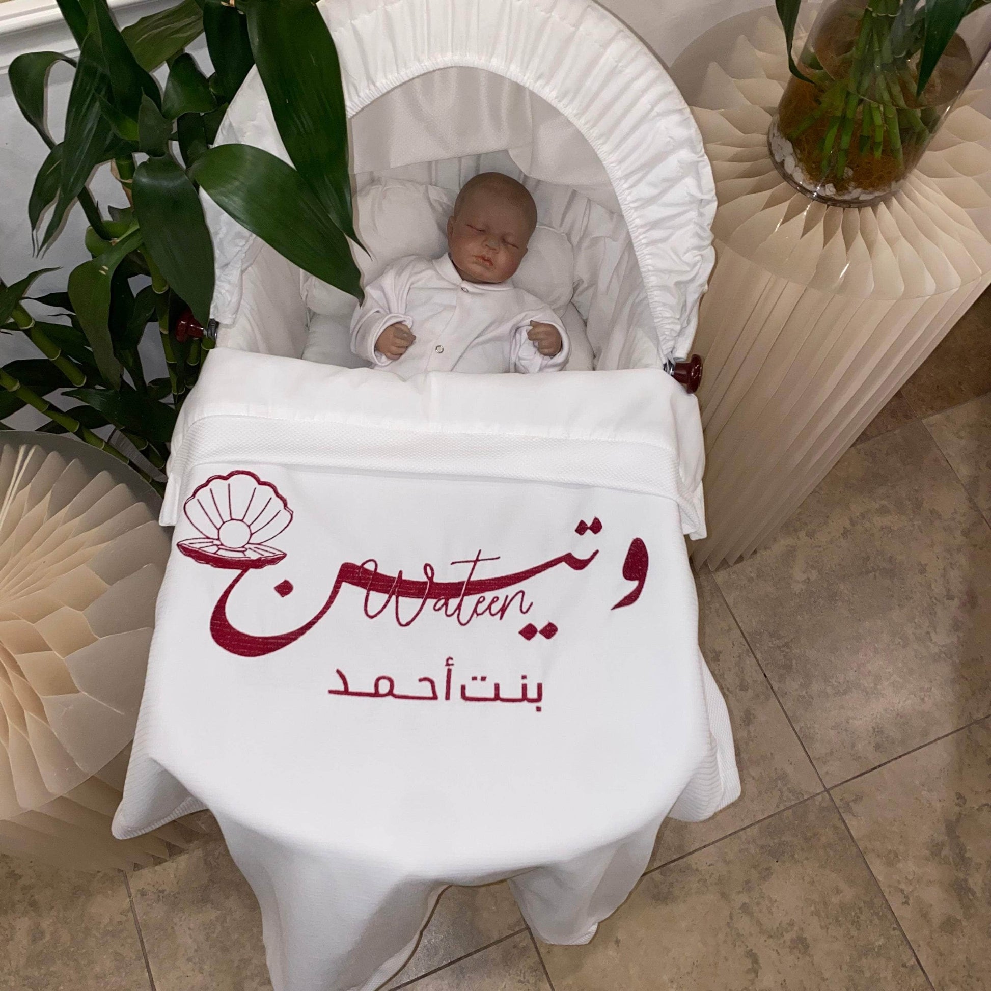 baby humod بطانية استقبال قطن