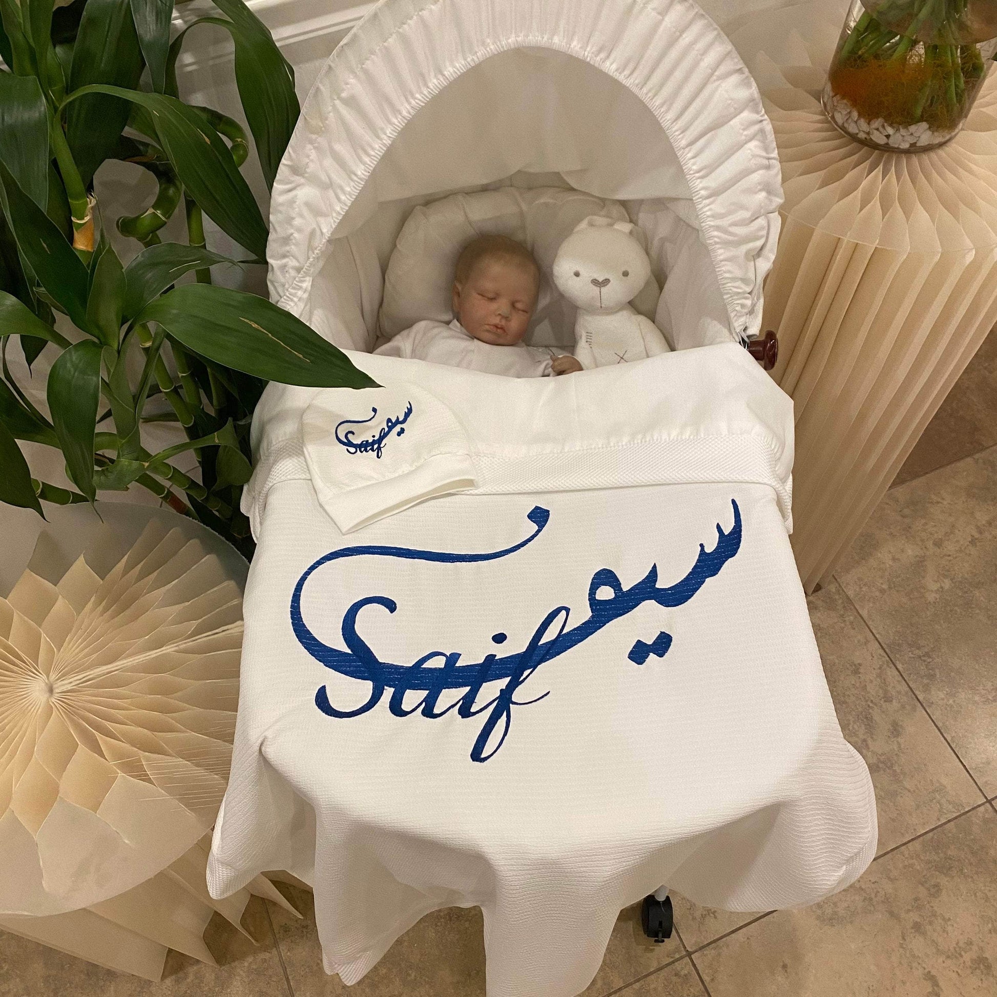 baby humod بطانية استقبال قطن
