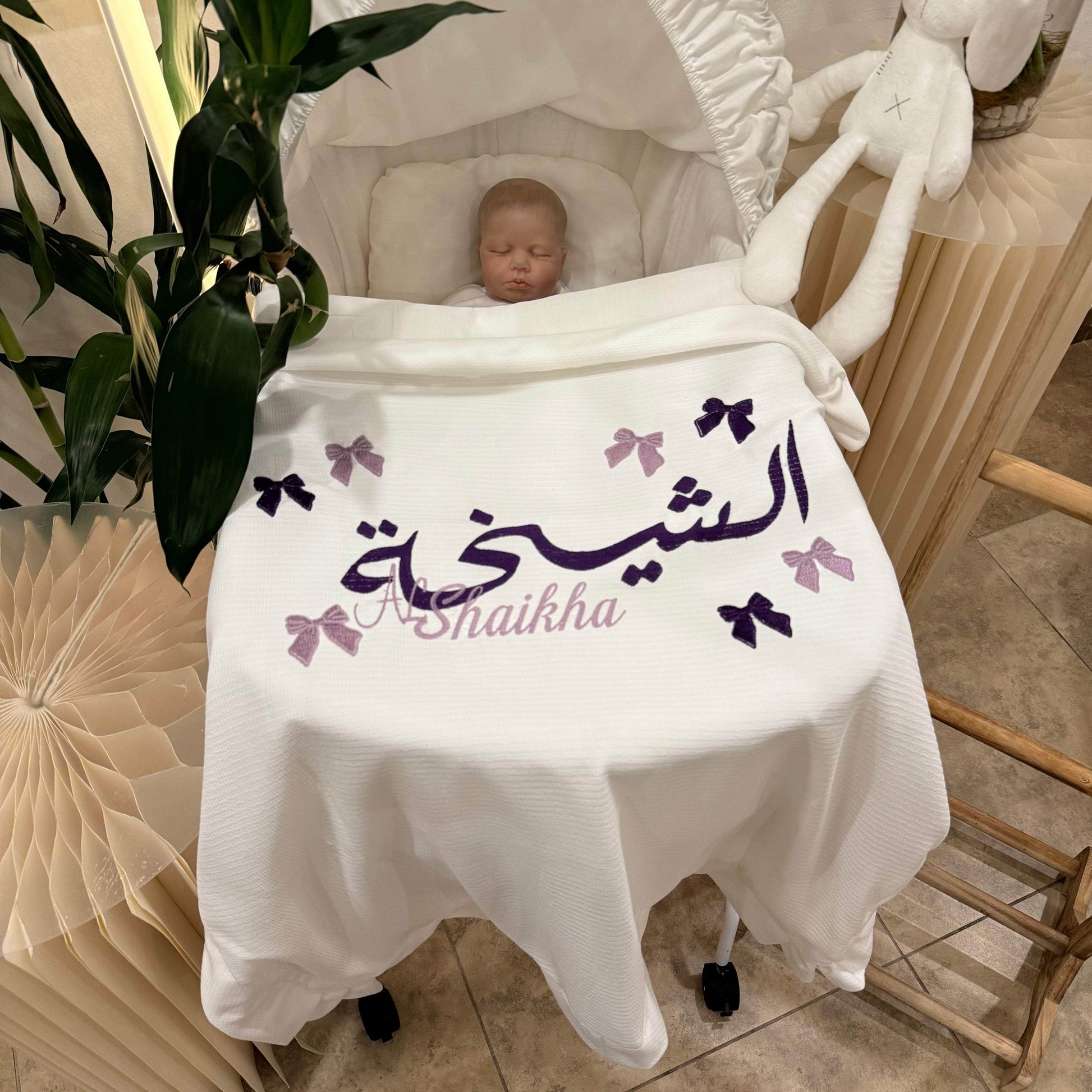 baby humod بطانية استقبال قطن