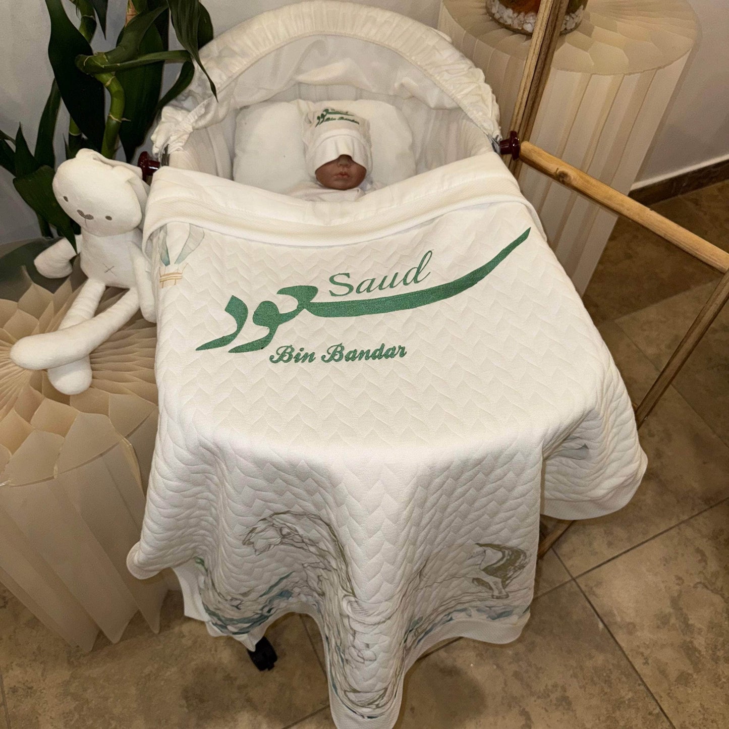 baby humod بطانية استقبال طباعة DTF