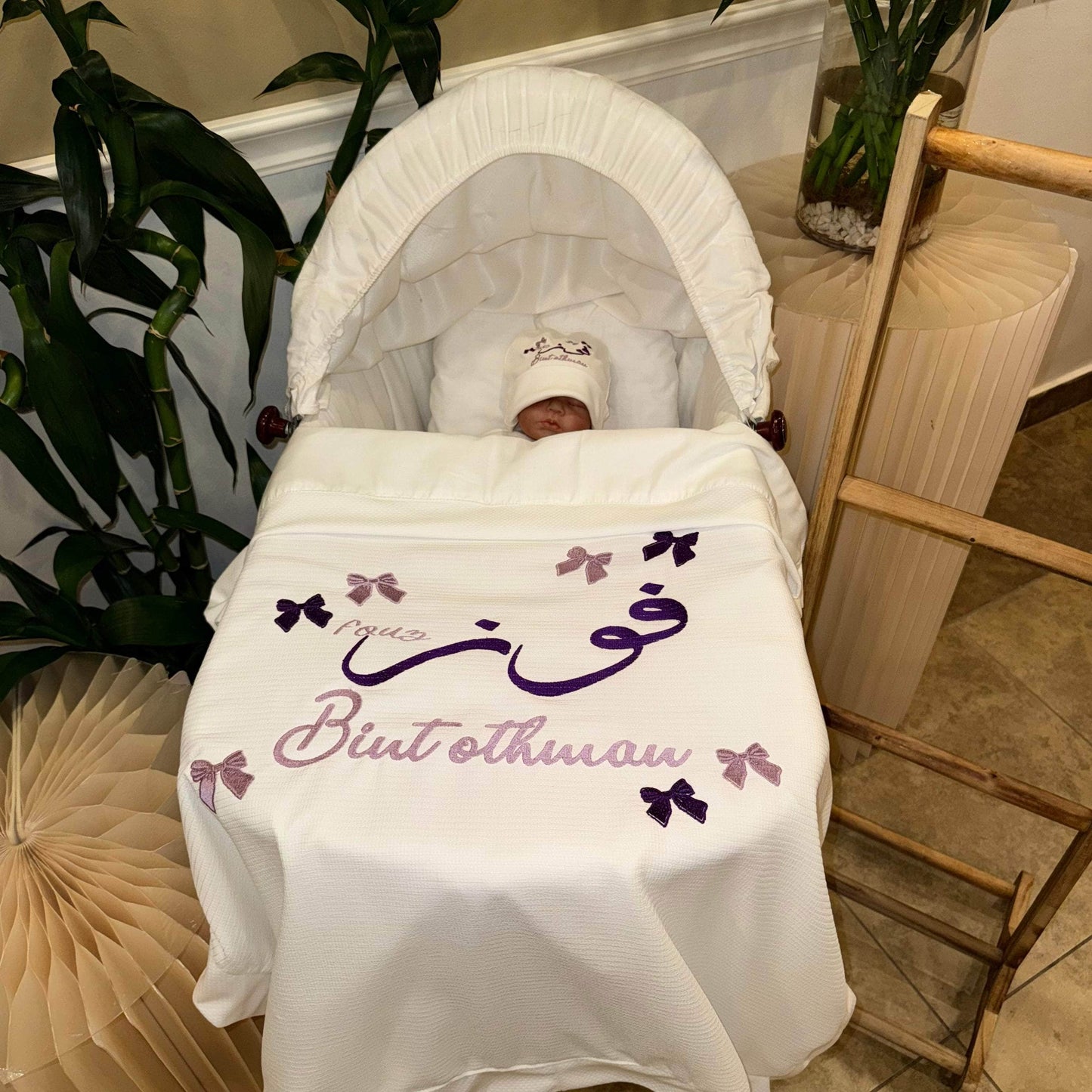 baby humod بطانية استقبال قطن