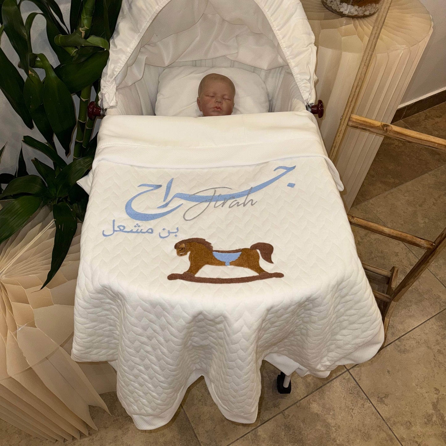 baby humod بطانية استقبال قطن