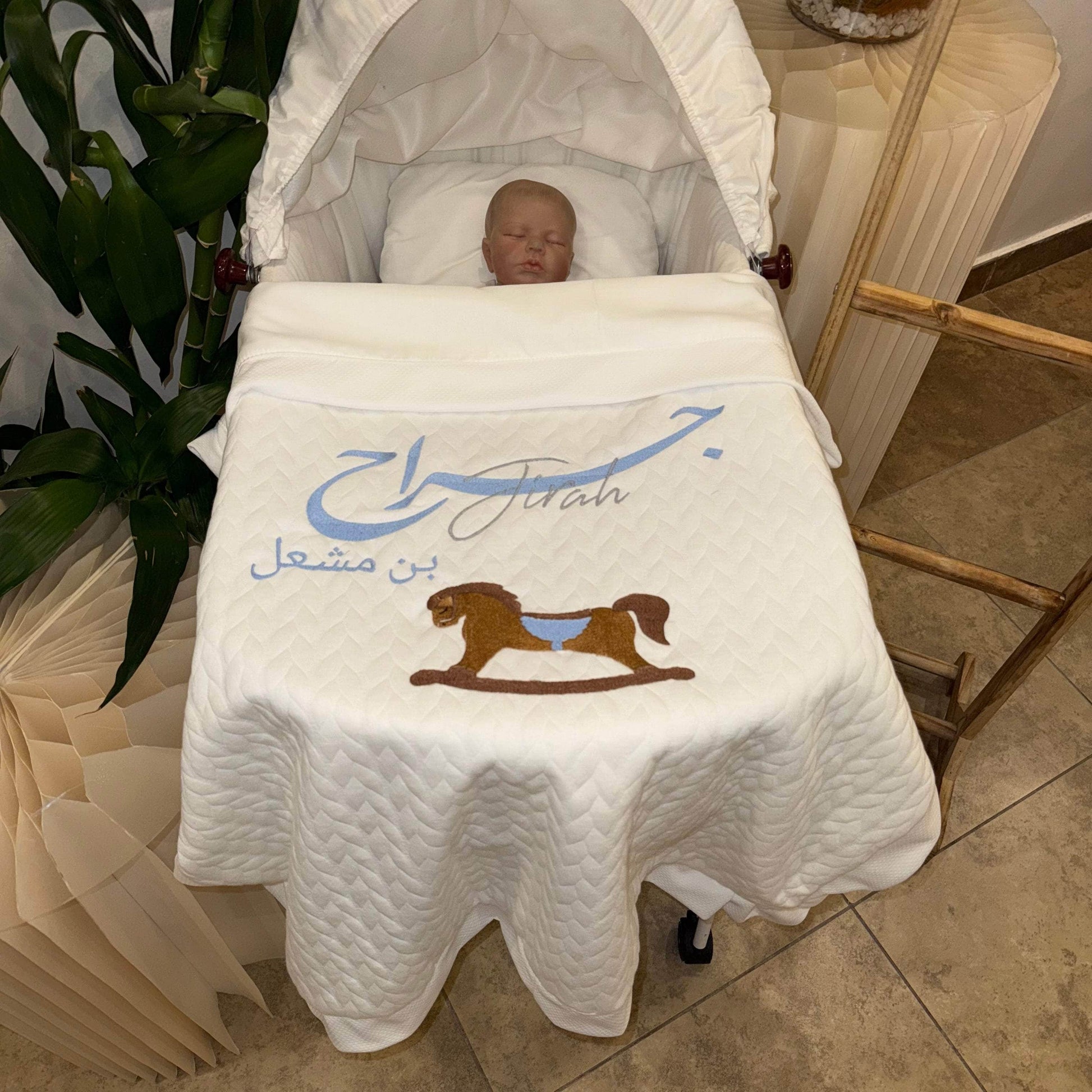 baby humod بطانية استقبال قطن