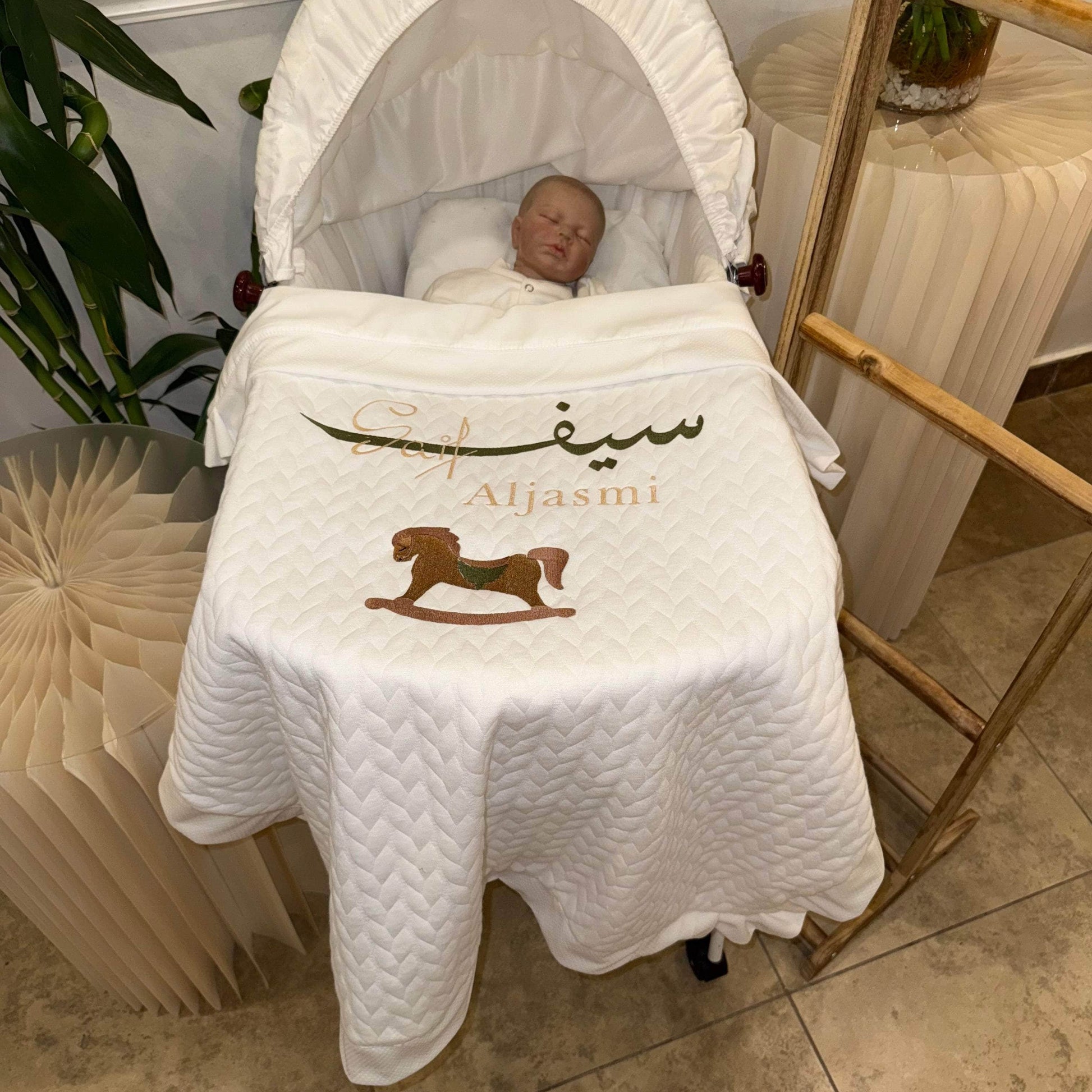 baby humod بطانية استقبال قطن