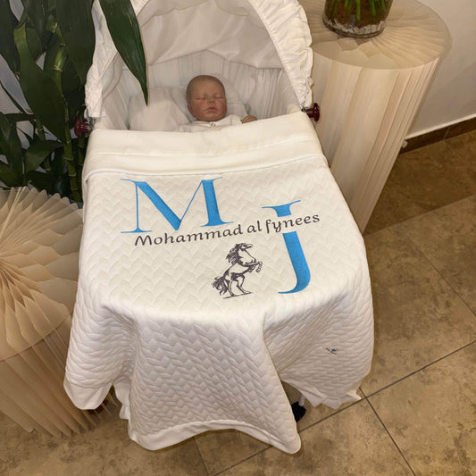 baby humod بطانية استقبال قطن