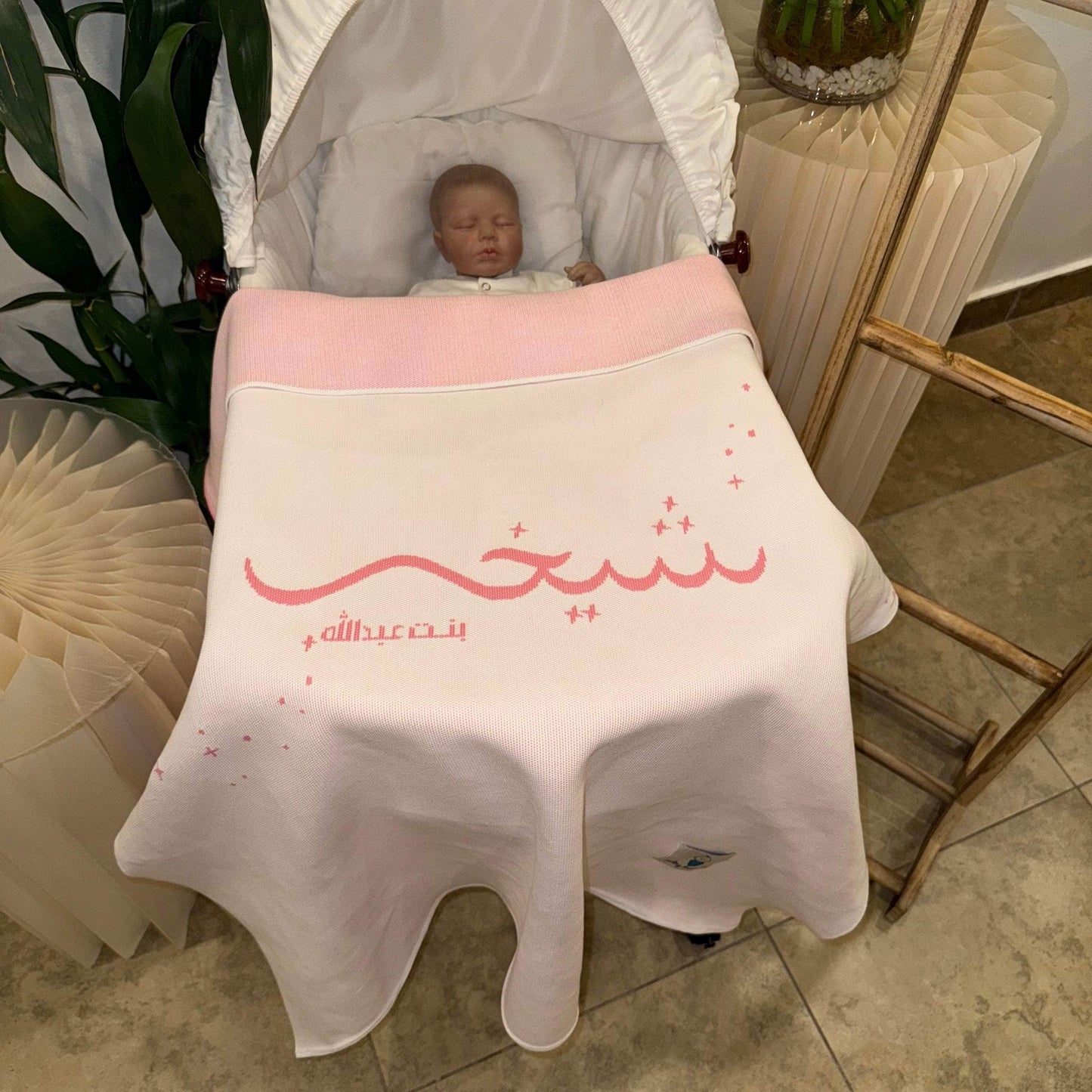Baby Humod Store أوف وايت بطانية استقبال نسيج