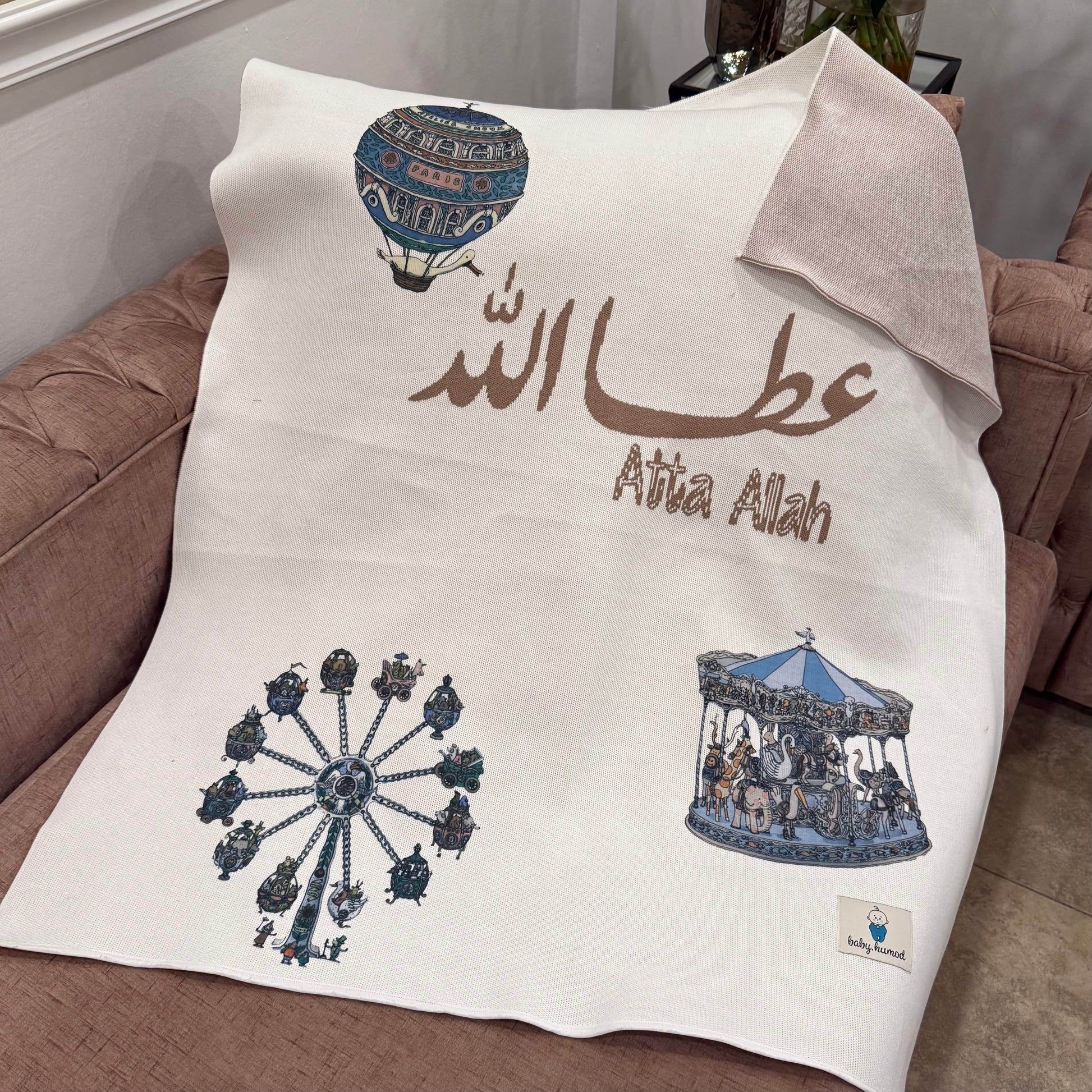 Baby Humod Store بطانيه نسيج مع طباعه Dtf