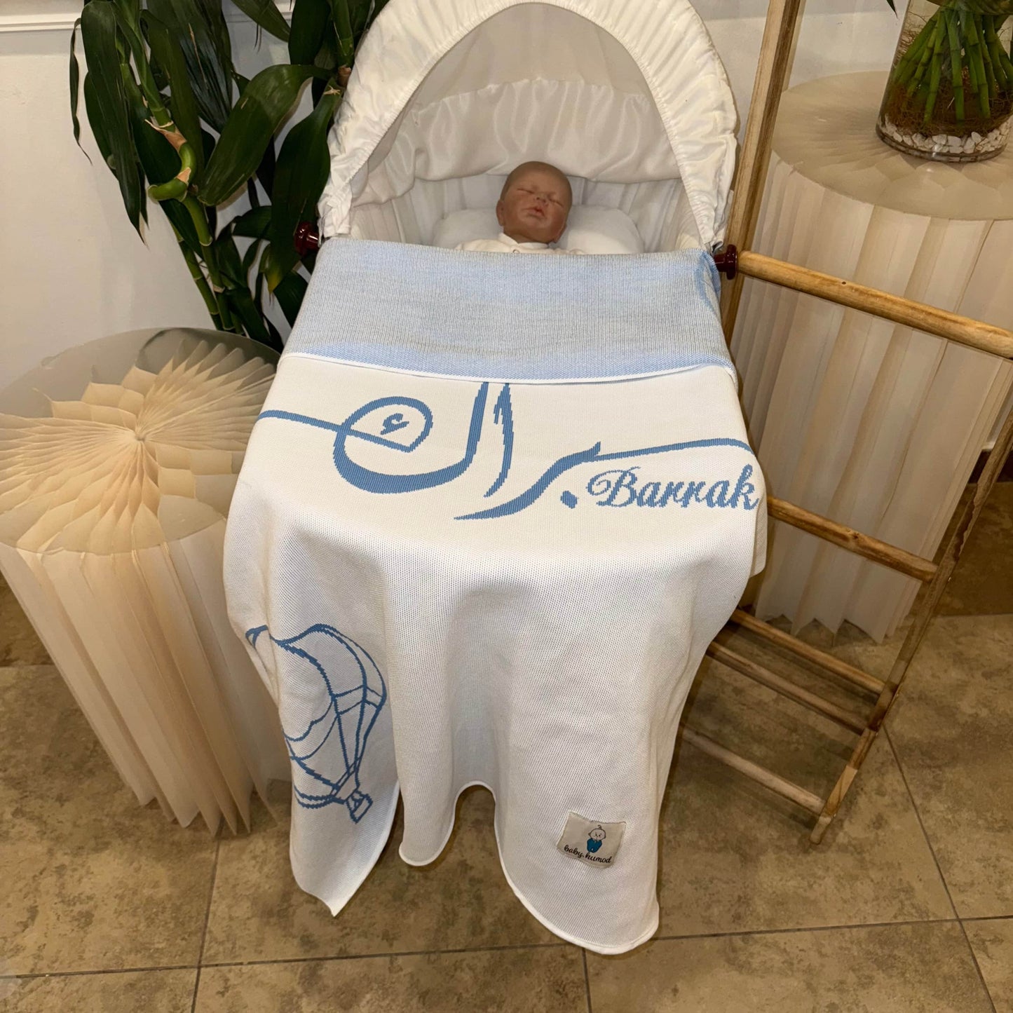 Baby Humod Store أوف وايت بطانية استقبال نسيج