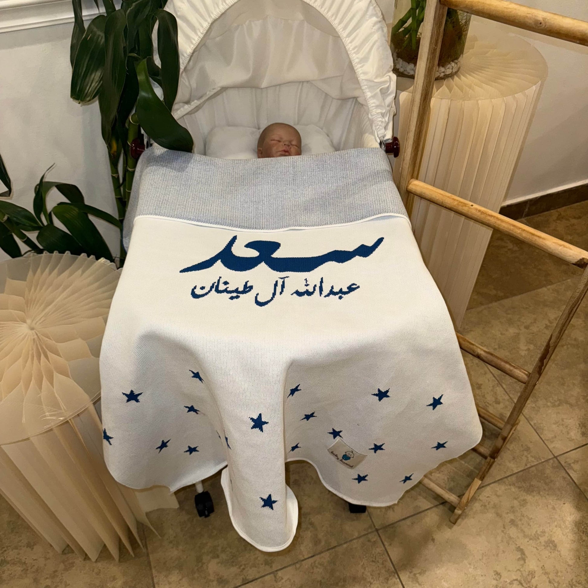 Baby Humod Store أوف وايت بطانية استقبال نسيج