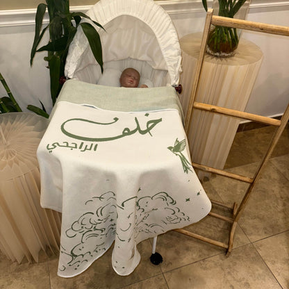 Baby Humod Store أوف وايت بطانية استقبال نسيج