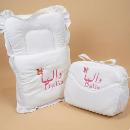 baby humod شنطة مواليد و كيس نوم - تطريز