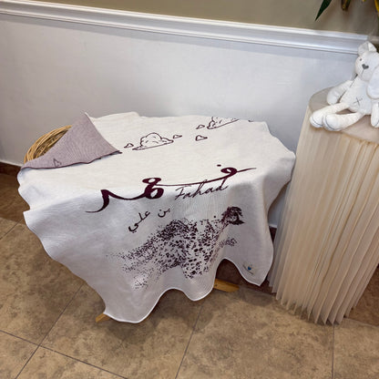 Baby Humod Store أوف وايت بطانية استقبال نسيج