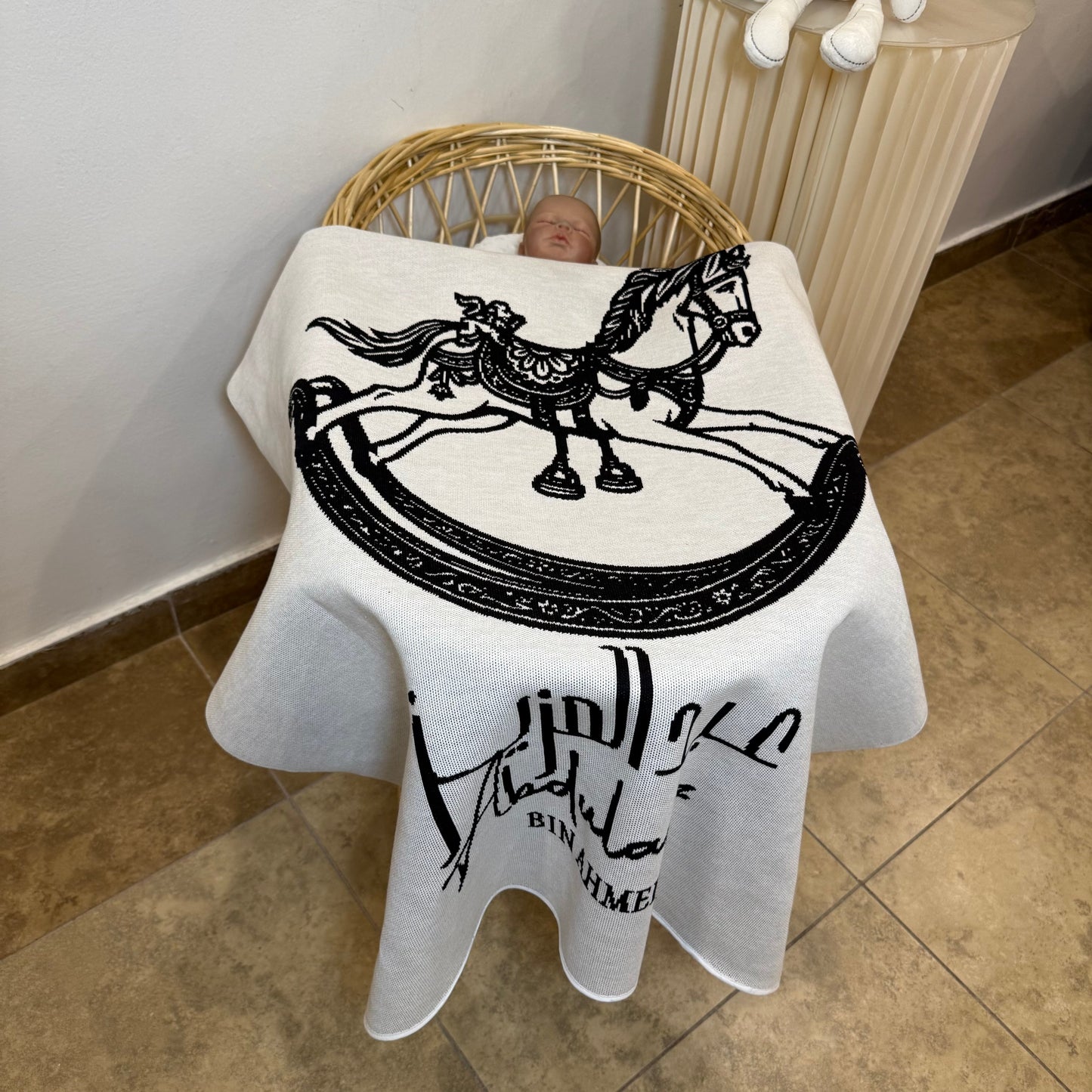 Baby Humod Store أوف وايت بطانية استقبال نسيج