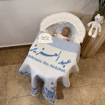 Baby Humod Store أوف وايت بطانية استقبال نسيج