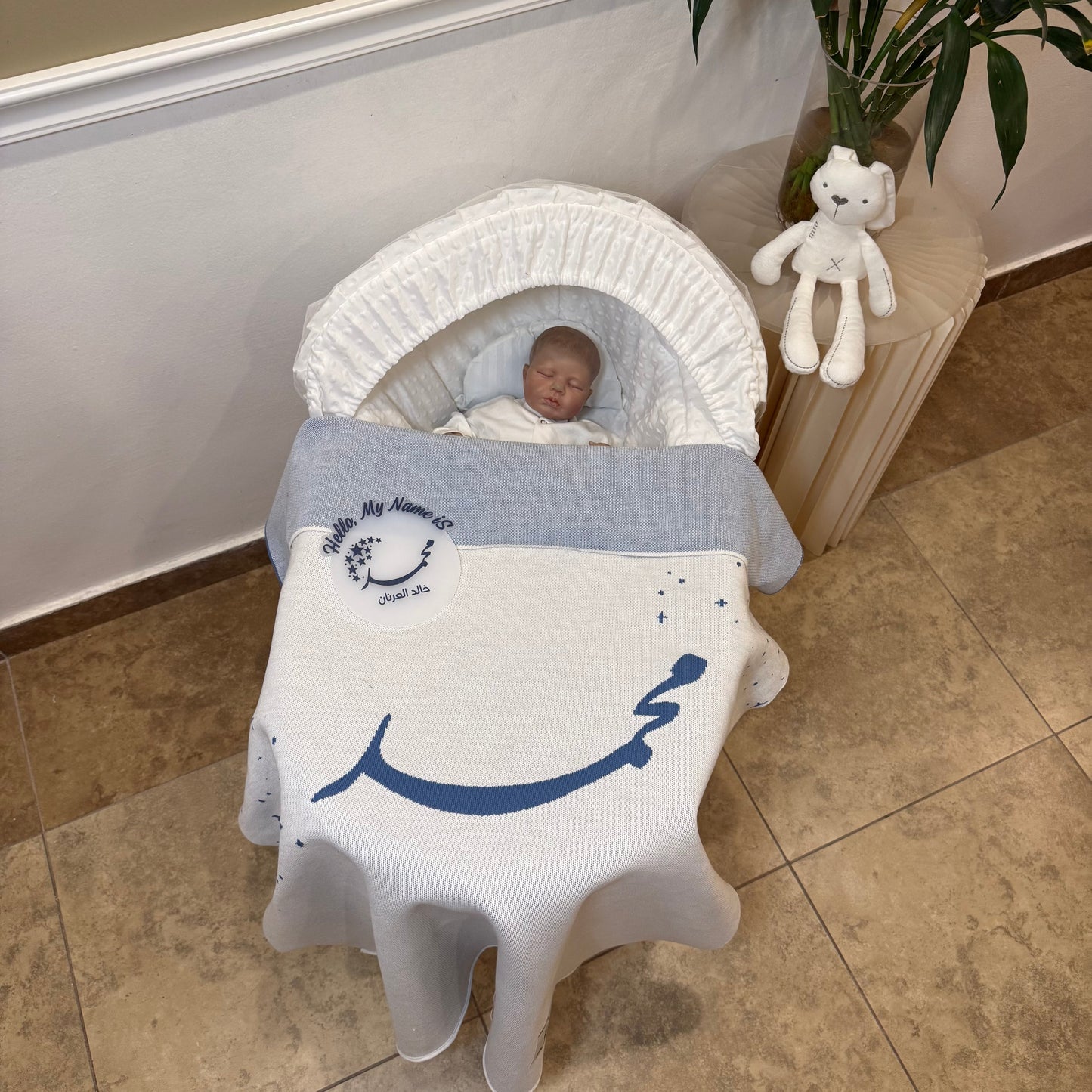 Baby Humod Store أوف وايت بطانية استقبال نسيج