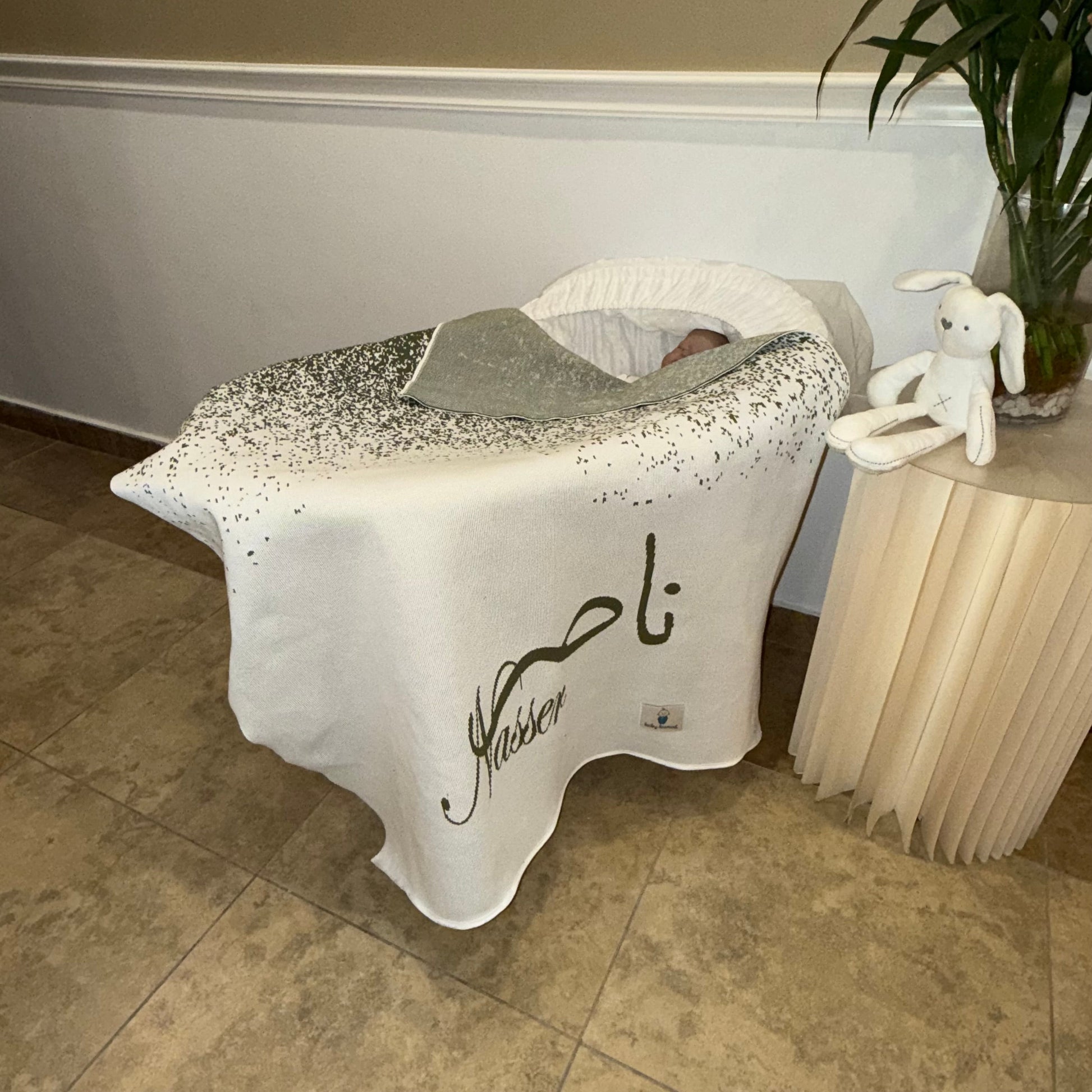 Baby Humod Store أوف وايت بطانية استقبال نسيج