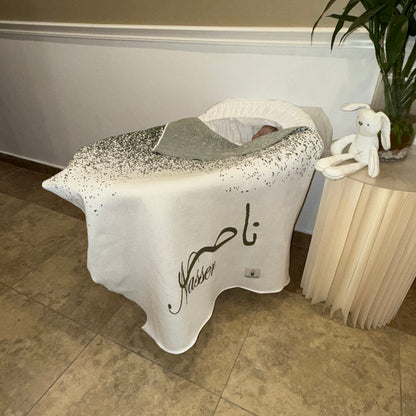 Baby Humod Store أوف وايت بطانية استقبال نسيج