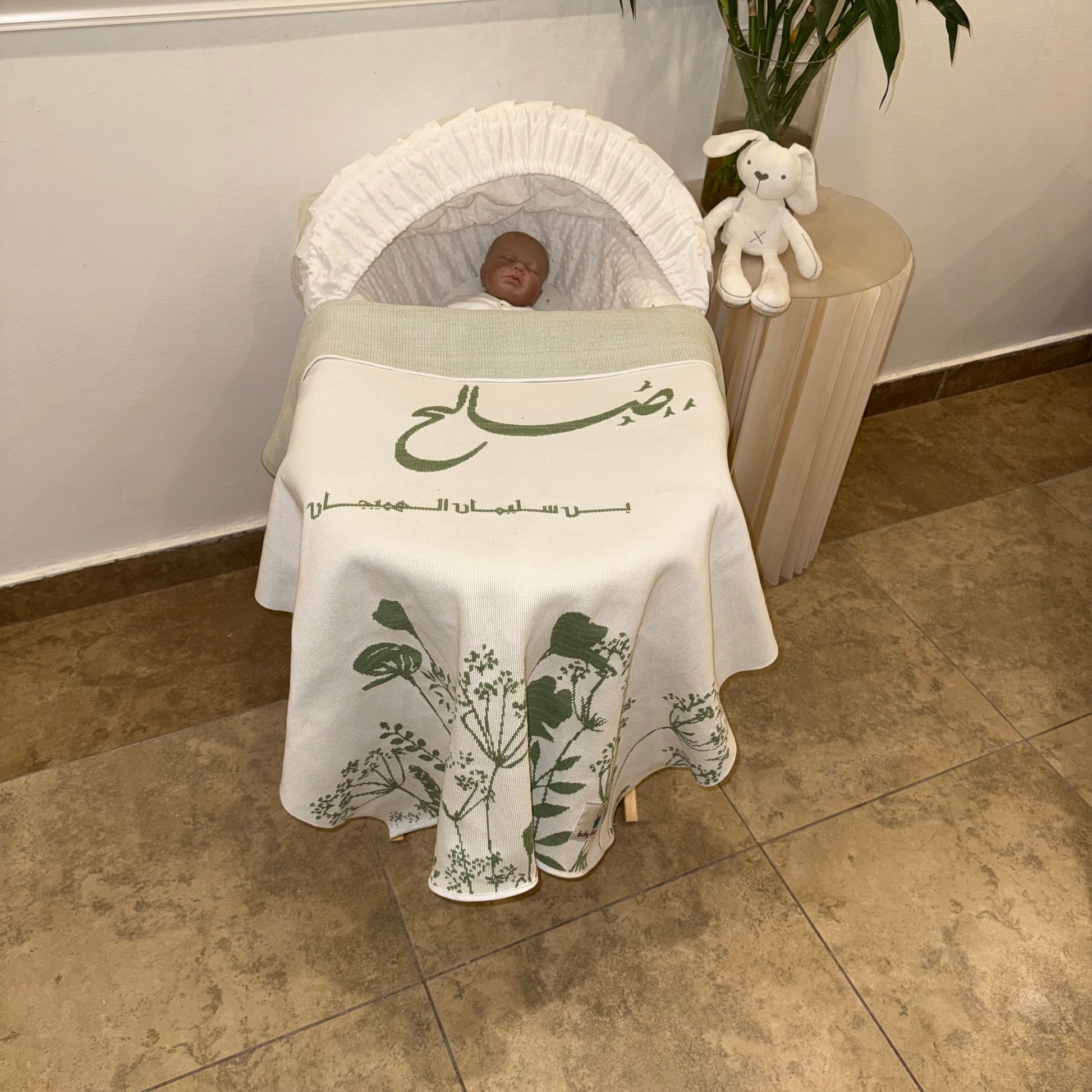 Baby Humod Store أوف وايت بطانية استقبال نسيج