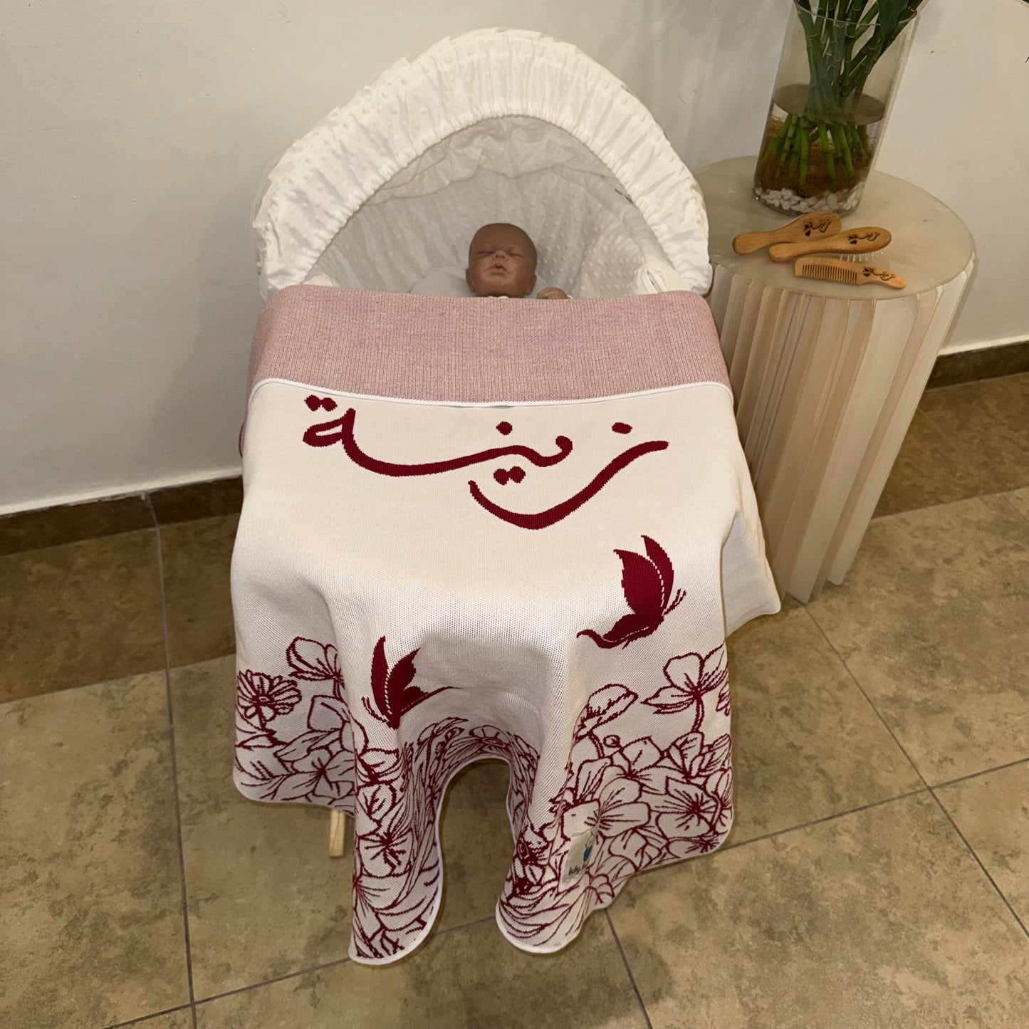 Baby Humod Store أوف وايت بطانية استقبال نسيج