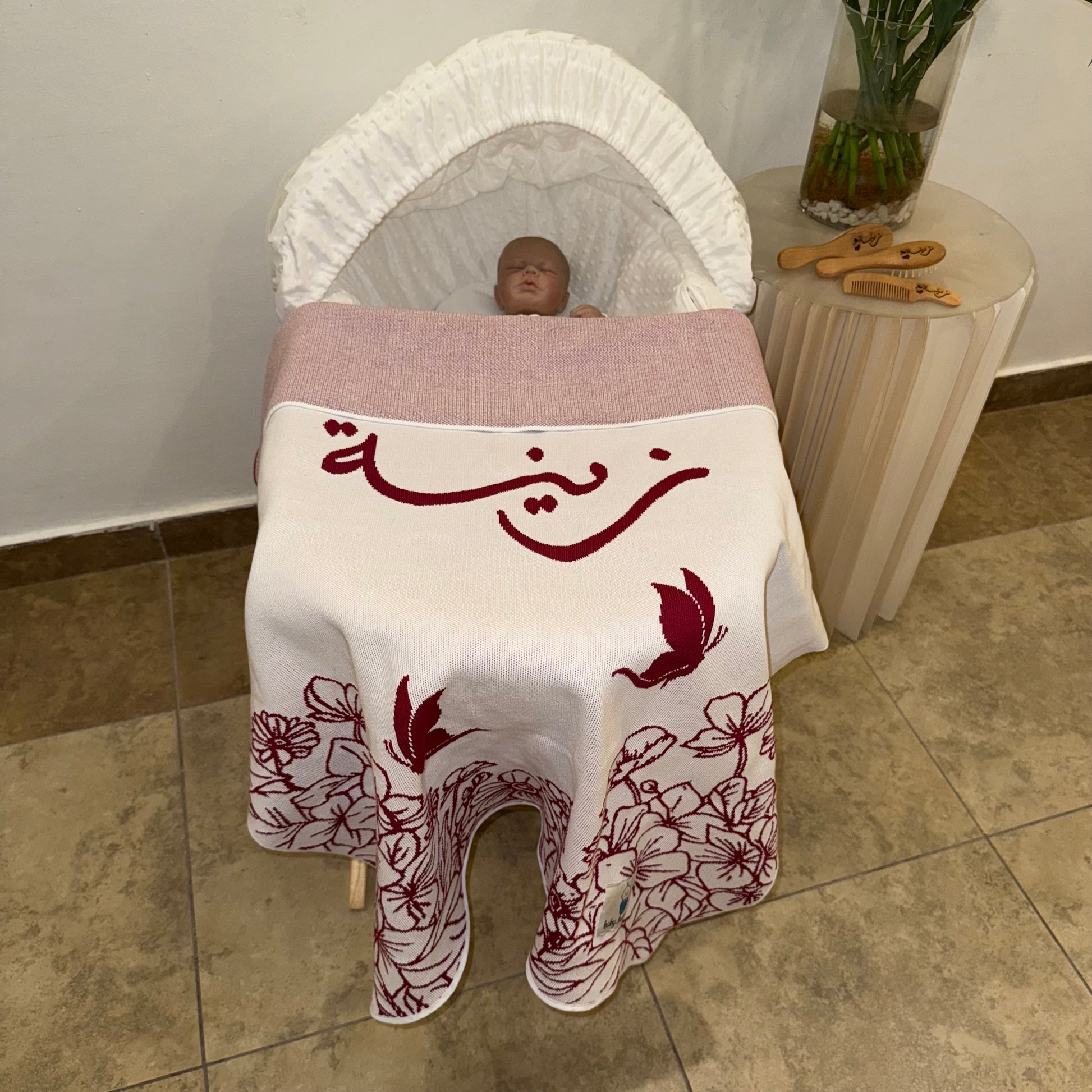 Baby Humod Store أوف وايت بطانية استقبال نسيج