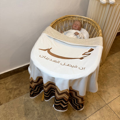 baby humod بطانية تطريز مع طباعة ثيم الدعوة