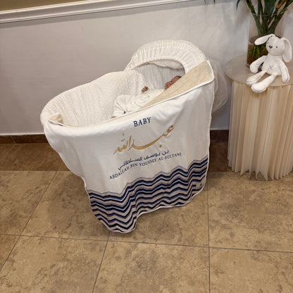 baby humod بطانية تطريز مع طباعة ثيم الدعوة