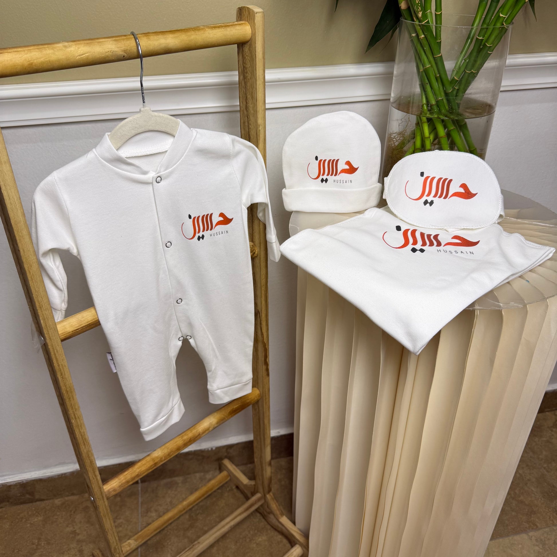 baby humod طقم مواليد طباعة - 4 قطع