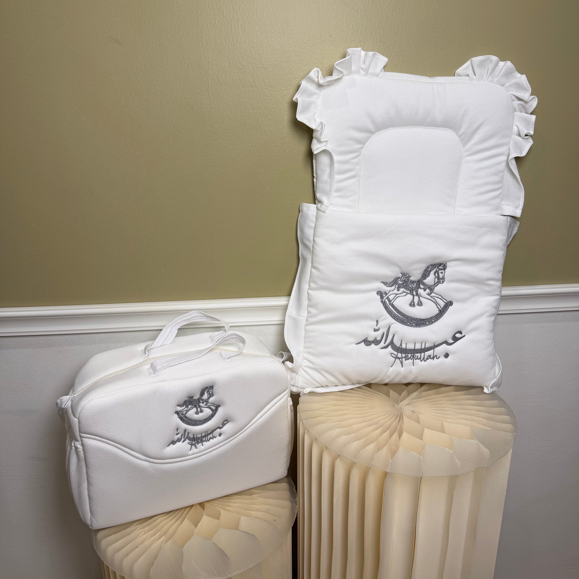 baby humod شنطة مواليد و كيس نوم - تطريز