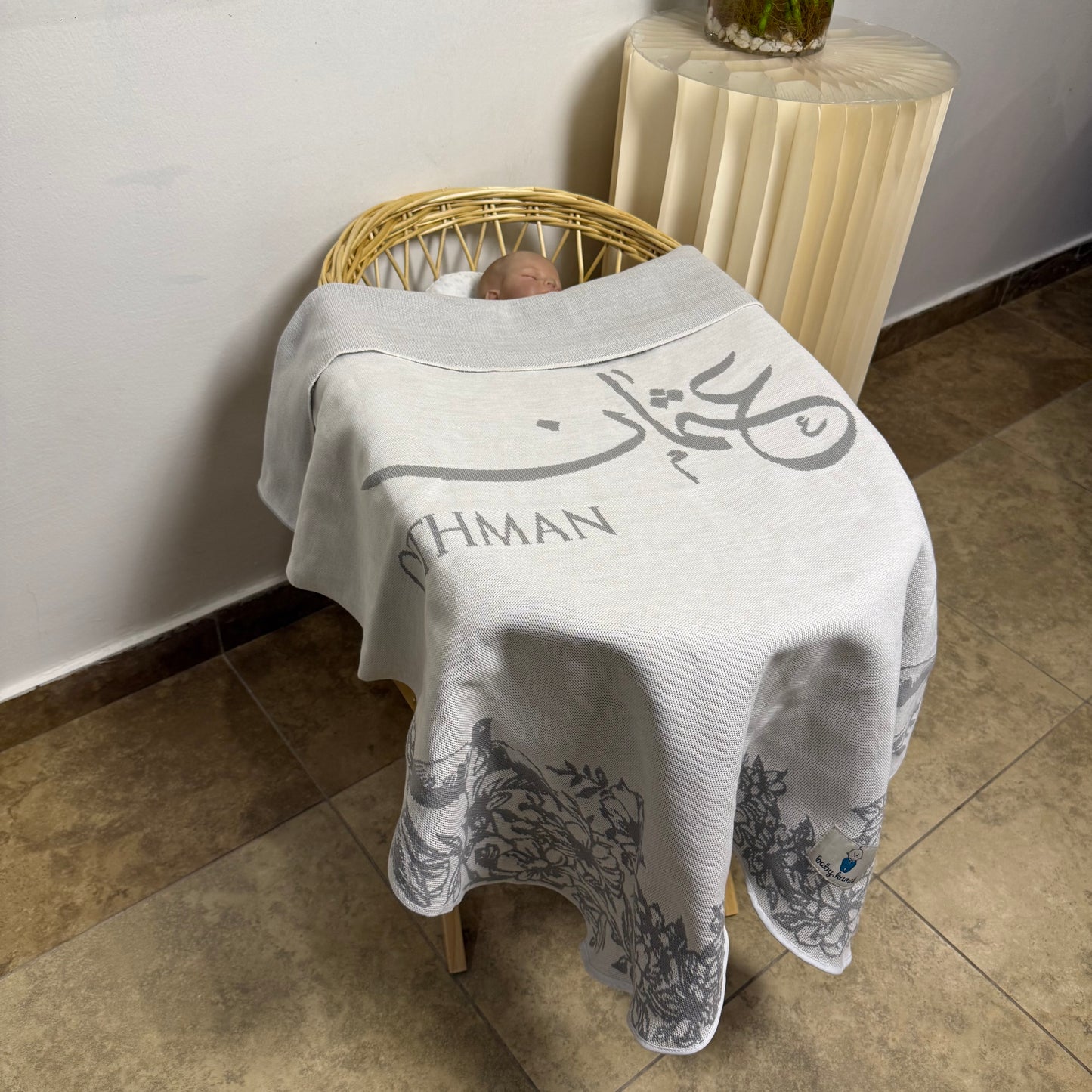 Baby Humod Store أوف وايت بطانية استقبال نسيج
