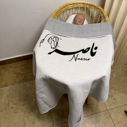 Baby Humod Store أوف وايت بطانية استقبال نسيج