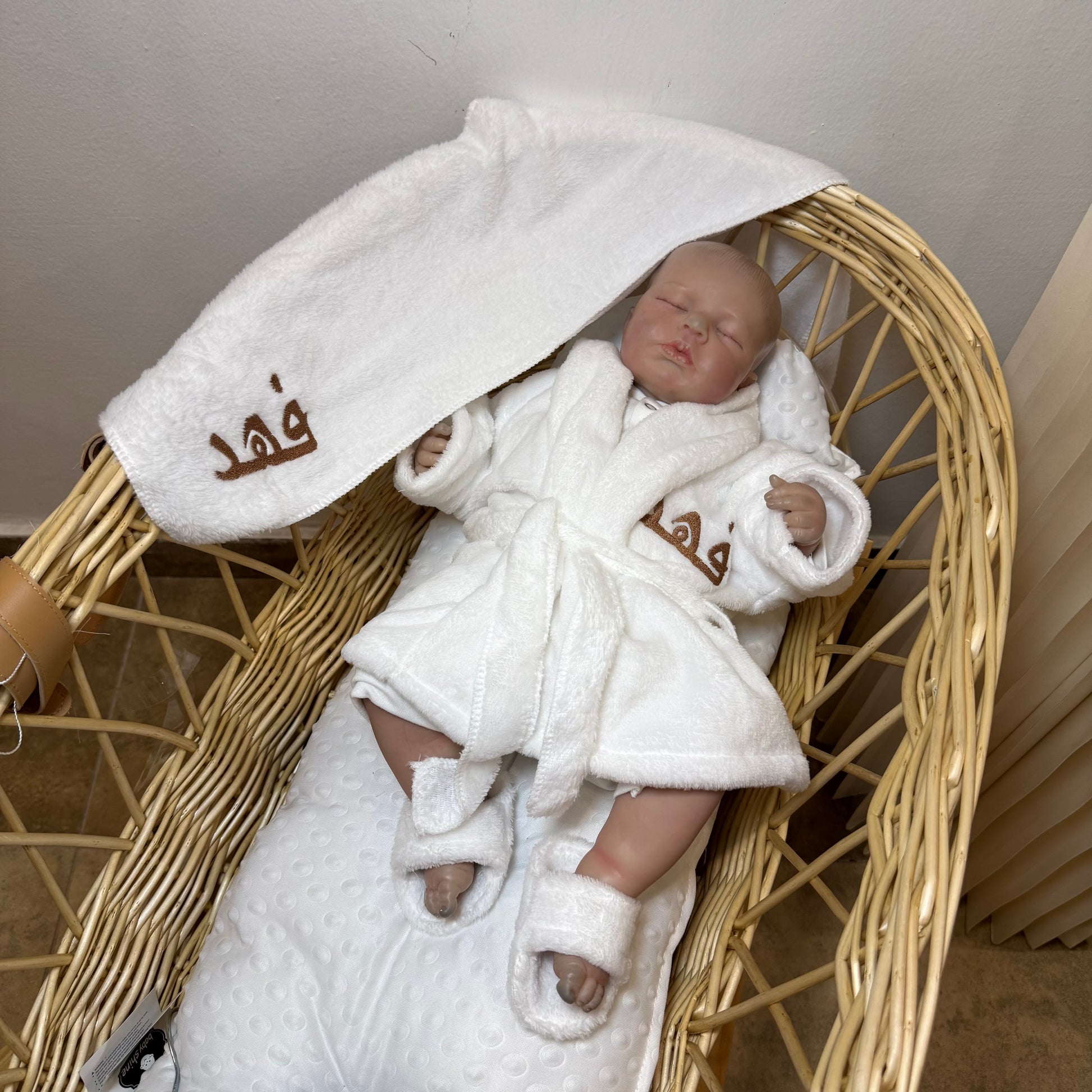Baby Humod Store 0-3 أشهر روب وطقم حمام